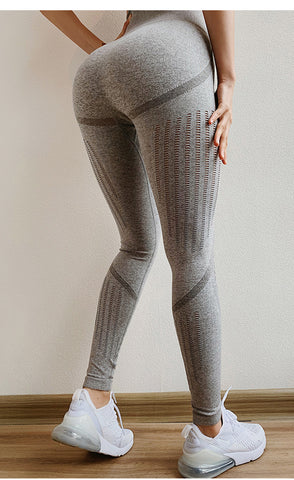 Cardiofashion Female Hollow Peach Hip Leggings