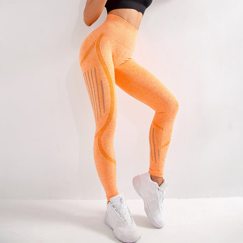 Cardiofashion Female Hollow Peach Hip Leggings