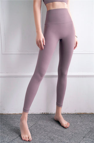 Cardio Fashion Female Tight, Hip-Lifting, High-Waisted Nude Yoga Pants