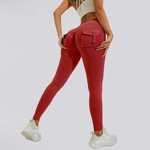 CardioFashion Female Peach Hip Pockets Leggings