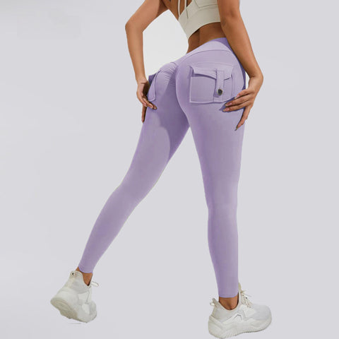 CardioFashion Female Peach Hip Pockets Leggings