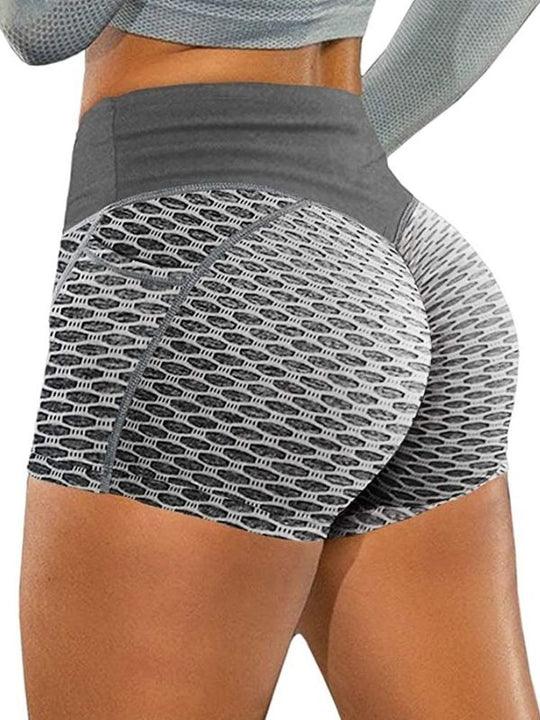 CardioFashion Female Honeycomb Pocket Peach Hip Shorts - Cardio Fashion