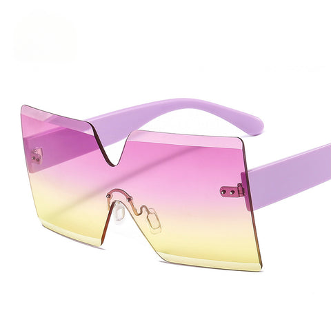 CardioFashion Female Rimless One Piece Sunglasses