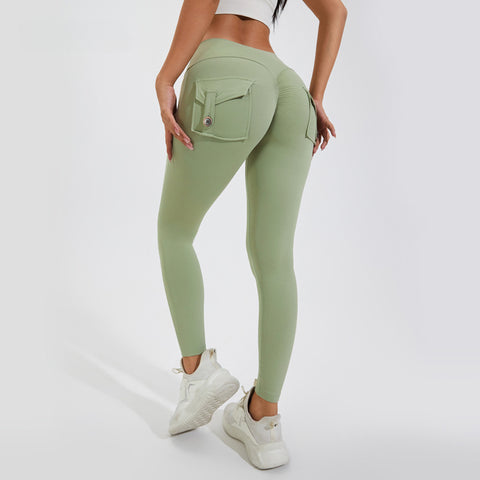 CardioFashion Female Peach Hip Pockets Leggings