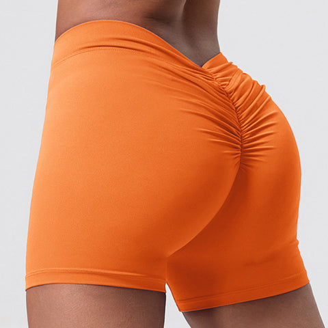 CardioFashion Female V-shaped Waist Female Scrunch Bum High-rise Hot Shorts