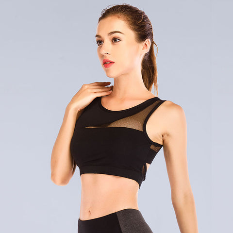 CardioFashion Female Sexy Mesh Yoga Sports Bra