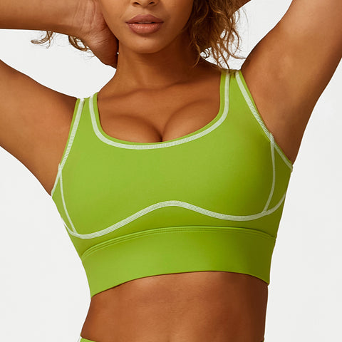 CardioFashion Female Solid Color Suture Sports Bra