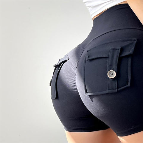 CardioFashion Female Elastic Hip Lifting Yoga Fitness Shorts