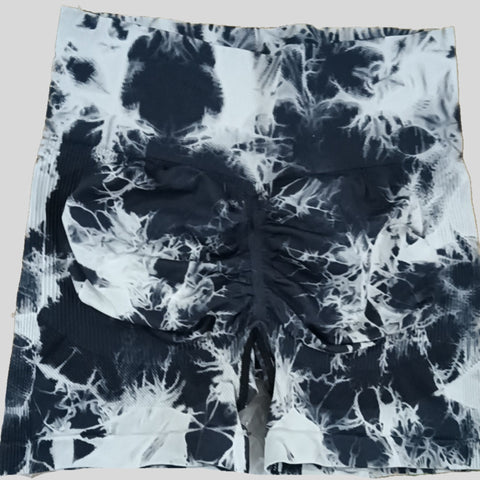 CardioFashion Female Double Hip Tie-Dye Shorts