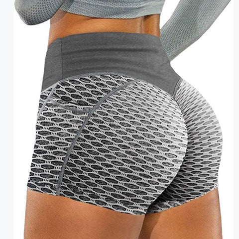 CardioFashion Female Honeycomb Pocket Peach Hip Shorts - Cardio Fashion