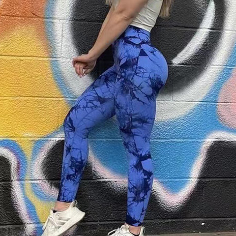 CardioFashion Female Muticolor Tie-Dye Fitness Yoga Leggings