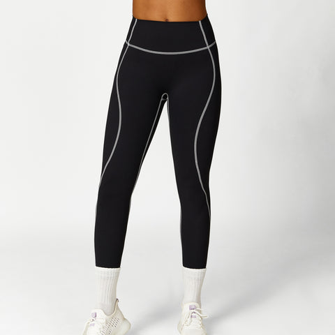 CardioFashion Female Hip-lift Fitness High-waisted Solid Color Leggings