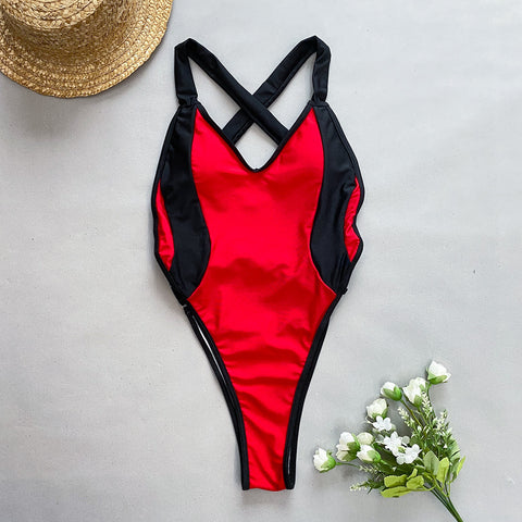 CardioFashion Sexy One-Piece  Patchwork Bikini