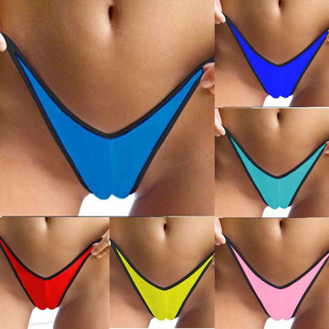 CardioFashion Female Contrast Color Stripe T-back Panties