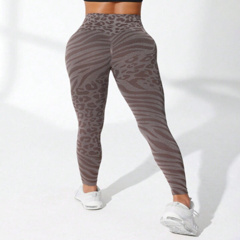 CardioFashion Female Leopard Print High Waist Leggings