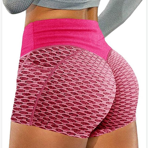 CardioFashion Female Honeycomb Pocket Peach Hip Shorts - Cardio Fashion