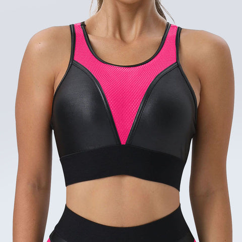 CardioFashion Female Fly Eye Contrast Color Sports Bras