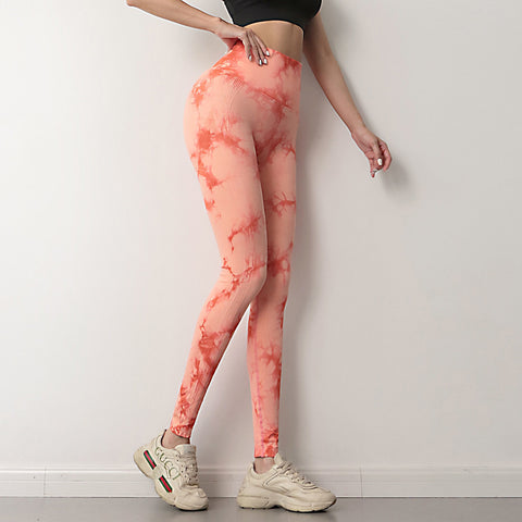 CardioFashion Female Muticolor Tie-Dye Fitness Yoga Leggings