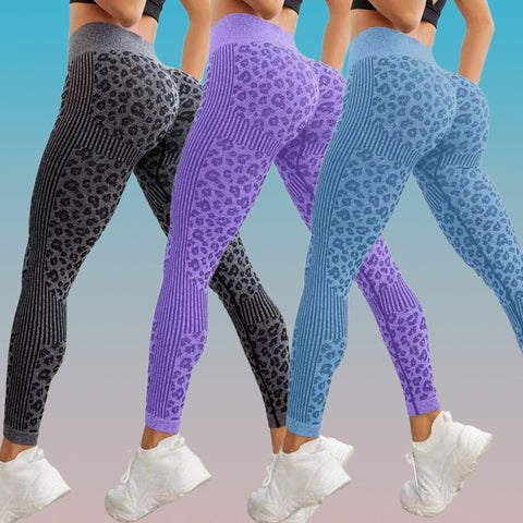 CardioFashion Female  Leopard Print Tummy Tuck Leggings