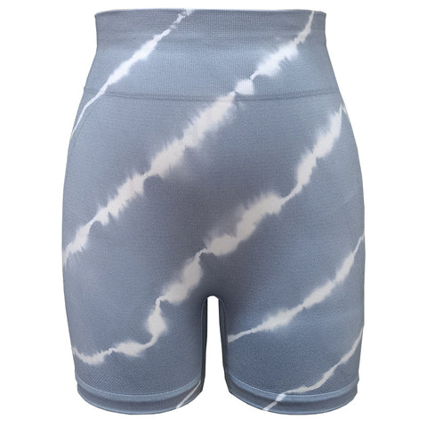 CardioFashion Female Hot Tie-dye Scrunch Bum Shorts