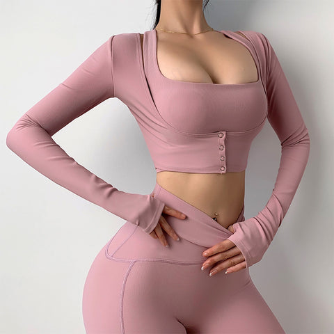 CardioFashion Female Pocket Thumbhole Ribbed High-support Sportswear