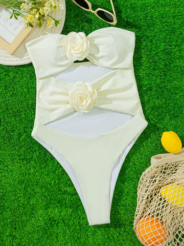 CardioFashion Female Flower Sexy One-Piece Bikini