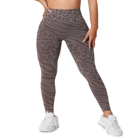 CardioFashion Female Leopard Print High Waist Leggings