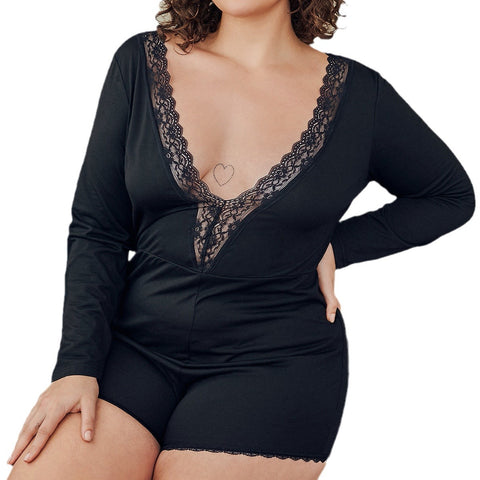 Cardiofashion Female Plus Size Size Deep-V Shapewear