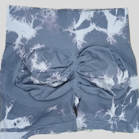 CardioFashion Female Double Hip Tie-Dye Shorts