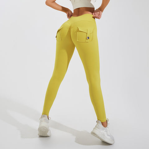 CardioFashion Female Peach Hip Pockets Leggings