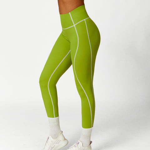 CardioFashion Female Hip-lift Fitness High-waisted Solid Color Leggings