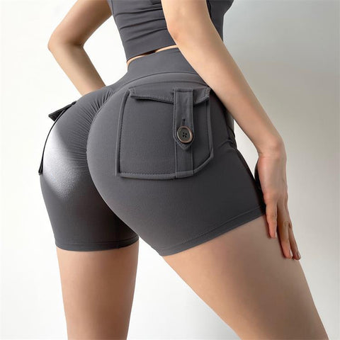 CardioFashion Female Elastic Hip Lifting Yoga Fitness Shorts