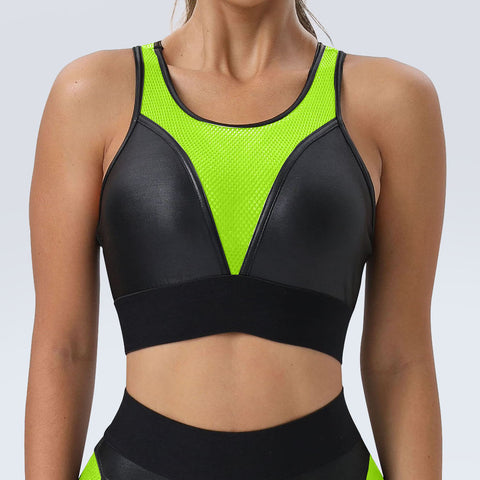 CardioFashion Female Fly Eye Contrast Color Sports Bras