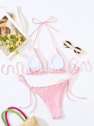 CardioFashion Female Three-Dimensional Flower Strap Bikini