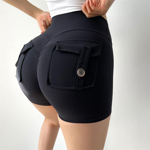 CardioFashion Female Elastic Hip Lifting Yoga Fitness Shorts