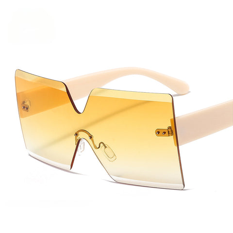 CardioFashion Female Rimless One Piece Sunglasses