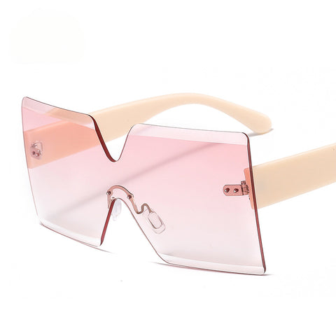 CardioFashion Female Rimless One Piece Sunglasses