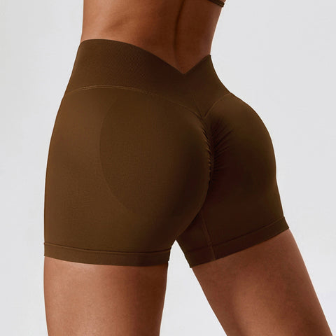 CardioFashion Female Quick-dry V-shaped Waist Scrunch Bum Shorts