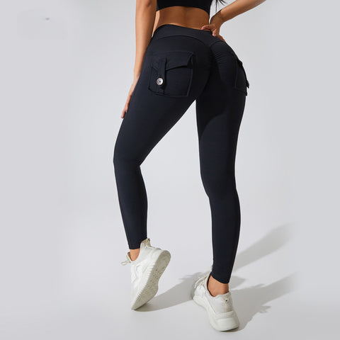 CardioFashion Female Peach Hip Pockets Leggings