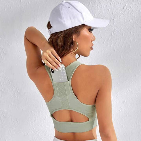 CardioFashion Female  Tank Top Pocket Sports Bra