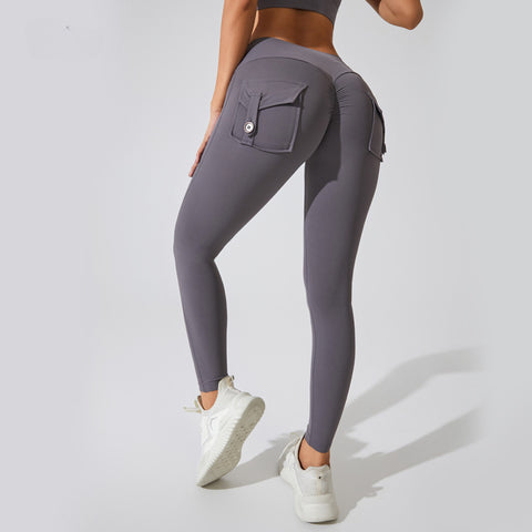 CardioFashion Female Peach Hip Pockets Leggings