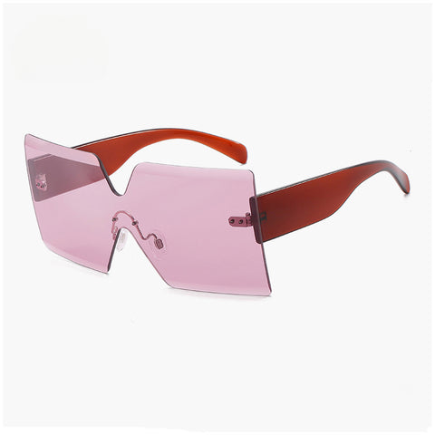 CardioFashion Female Rimless One Piece Sunglasses