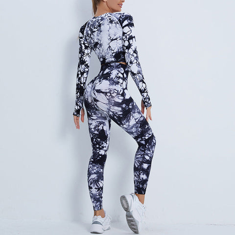 CardioFashion Female Seamless Gradient Long Sleeve Tracksuits