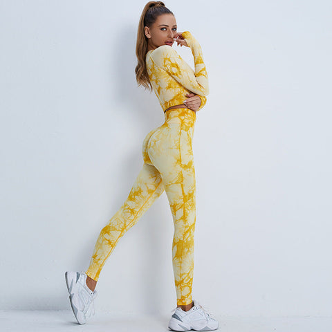 CardioFashion Female Seamless Gradient Long Sleeve Tracksuits